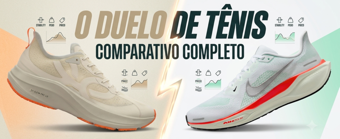 O melhor tênis custo-benefício de 2026? Compare Nike Pegasus 41 e Olympikus Corre 4